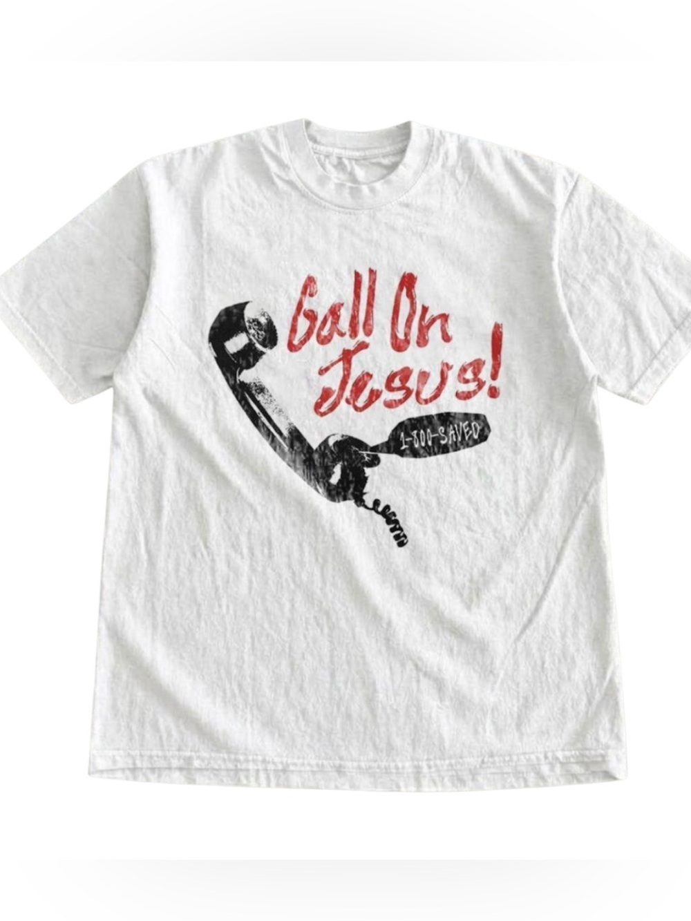 White "Call On Jesus" Graphic Tee for Unisex